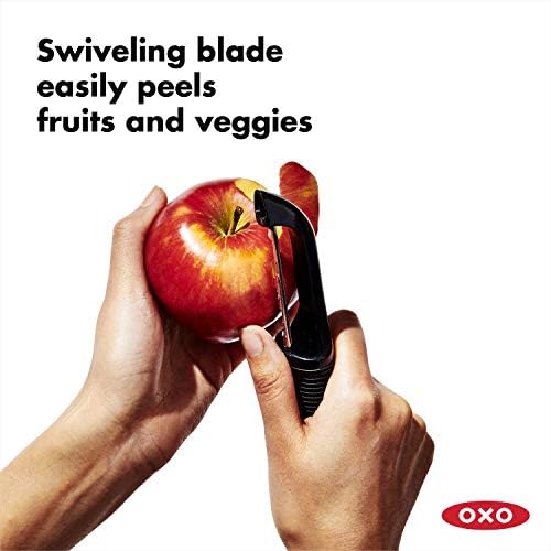OXO Good Grips Swivel Peeler & Swing-A-Way 407BK Portable Can Opener, Black
