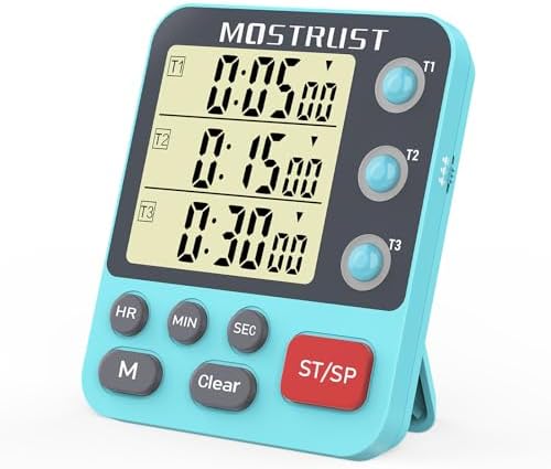 Digital Dual Kitchen Timer, Multiple Channels Countdown Timer