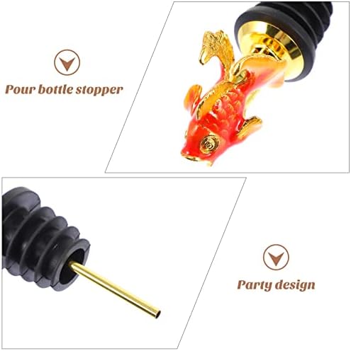 Spirits Wine Pourer 2pcs Animal Wine Pourer Aerator Shaped Animal Head Aerator Stopper Olive Oil Spout Metal for Bar Bottle