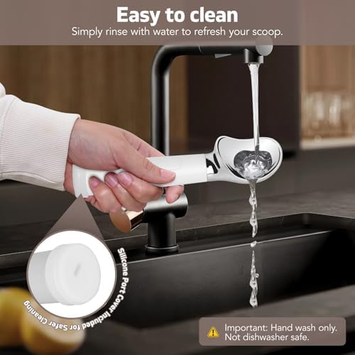Heated Ice Cream Scoop Rechargeable – Electric Ice Cream Scooper with LED Display, 158°F Fast Warm-Up, IP67 Waterproof, Easy for Seniors & Kids to Use – Effortlessly Scoops Hard Ice Cream and More