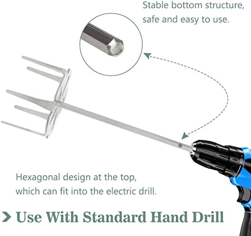 Pork Puller 3 Inch 304 Stainless Steel Meat Shredder Suitable for Making Meat Strips with Standard Hand Drill Pork Puller BBQ Smoking Accessories and Kitchen Gadgets Stir Cooking(3 Inches)