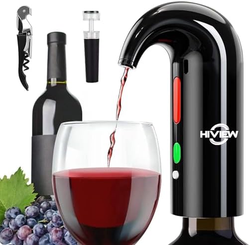 Electric Wine Aerator,Wine dispenser,Aeration and Decanter Wine Pourer Spout,Red White Wine Accessories, Best Wine Gifts for Wine Lovers-Black