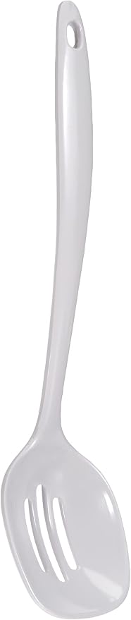 LACOR Melamine Classic Slotted Ladle, White, 30 cm