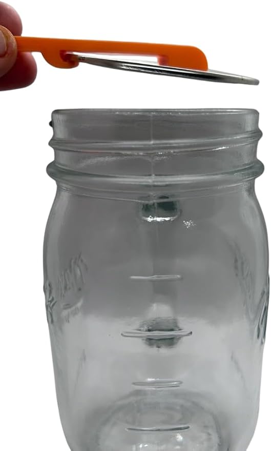 Canning and Mason Jar Opener, Easy Release Vacuum Seal for all lids magnetic (Orange)