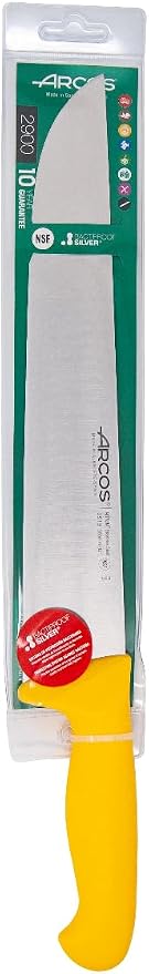 Arcos Butcher Knife 12 Inch Nitrum Stainless Steel. Professional Cooking Knife For Cutting Meat, Fish and Vegetables. Ergonomic Polyoxymethylene Handle. Series 2900. Color Blue.