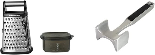 KitchenAid Gourmet 4-Sided Stainless Steel Box Grater (10 inches tall) and Meat Tenderizer
