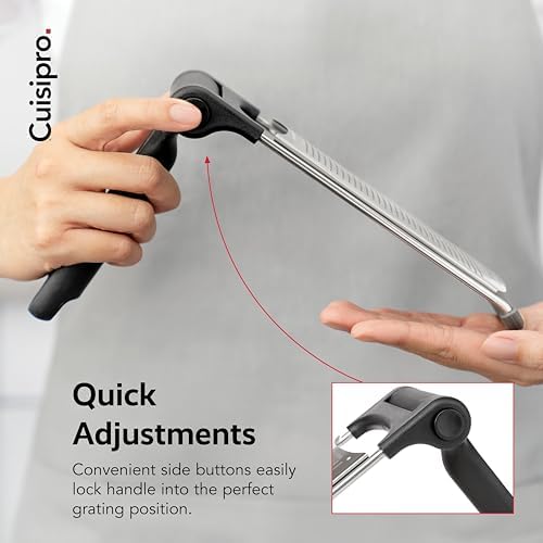 CUISIPRO Surface Glide Technology Stainless Steel Folding Handle Grater, Fine