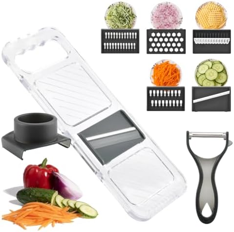 Multifunctional Mandoline Slicer with 6 Interchangeable Blades
