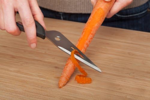 Ergo Chef All-Purpose Come-Apart Kitchen Shears for Poultry, Fish, Vegetables, Herb Stripper, Bottle Opener (Black)
