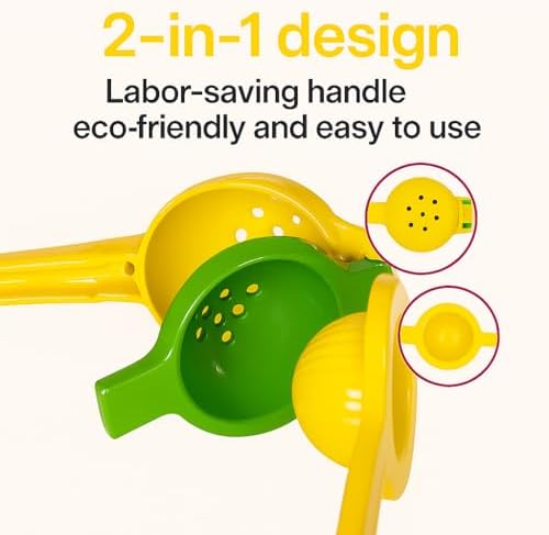 OCHI Heavy Duty Lemon Lime Squeezer – Manual Citrus Juicer Press, No Pulp or Seeds, Premium Metal Handheld Tool, Dishwasher Safe, Ideal for Lemons, Limes & More