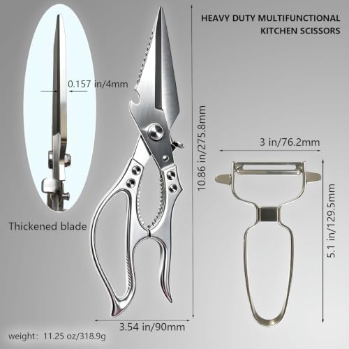 Premium Poultry Shears Heavy Duty, All Purpose Kitchen Scissors