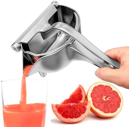 Hand Juicer Squeezer, Large 20 oz Aluminum Bowl with Pour Spout