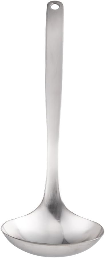 Sori Yanagi Kitchen Tool Designed Simple and Easy to Use, Tsubamesanjo Stainless Steel, Ladle L, Total Length 11.7 inches (29.8 cm), Dishwasher Safe, 18-8 Stainless Steel
