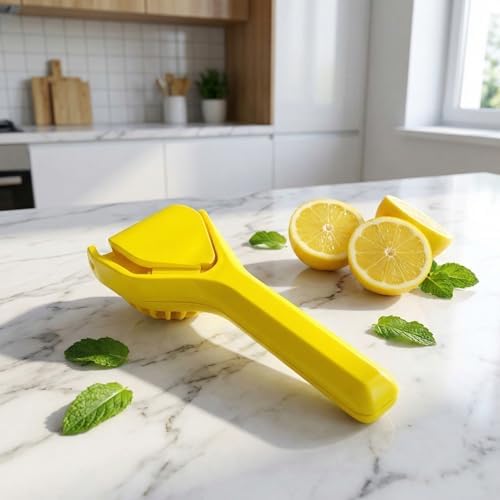 Lemon Squeezer, Effortless Manual Flat Lime Juicer, Hand Press, Folds Design,Fully exploit,Easy to Make Juice From Lemon, Lime, Orange