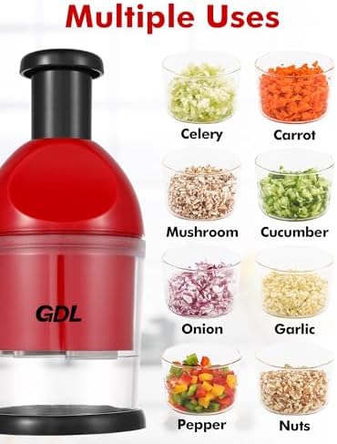 GDL Food Chopper, Manual Slap Vegetable Chopper Onion Dicer, Garlic Mincer