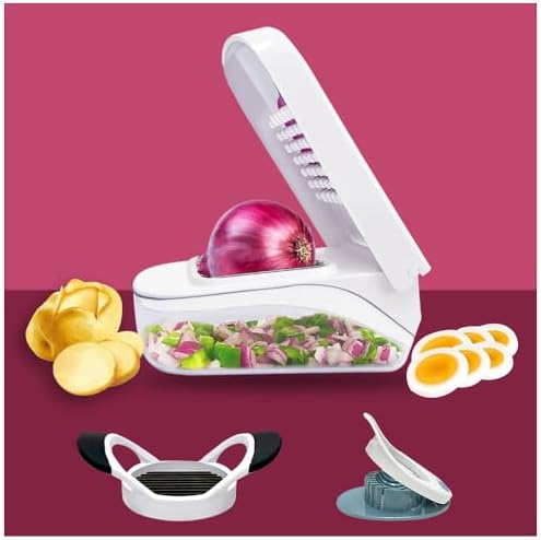 Vegetable Chopper with Container | Mandoline Slicer for Kitchen | Onion Slicer and Dicer Chopper | CrazyHome Kitchen Gadgets