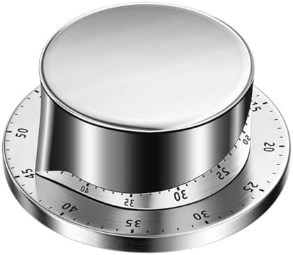 Mechanical Kitchen Timer Countdown Magnetic Stainless Steel for Egg Cooking