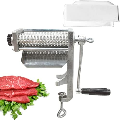 Heavy Duty Manual Meat Tenderizer – Cuber Tool Steak Flatten Tool Meat Tenderizer Commercial Tool Meat Grinder Attachment Clamp-on Tenderizer Rolling Meat Tenderizer Meat
