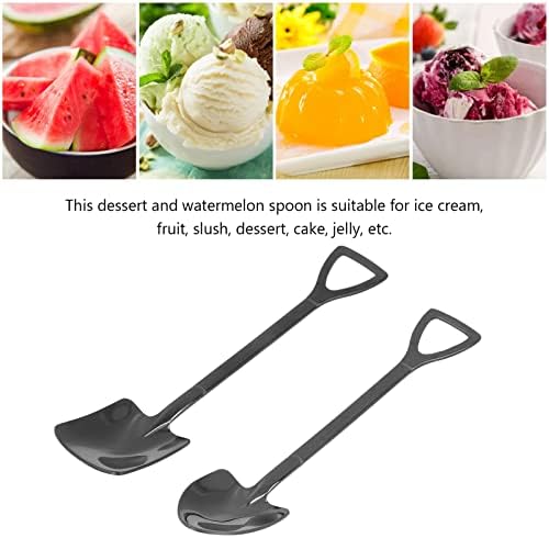 2Pcs 6 Inch Stainless Steel Shovel Spoons,Ergonomic Handle Ice Cream Scoop for Dessert Fruit Yogurt, Mini Kitchen Tableware Tools for Home Restaurant(#5)