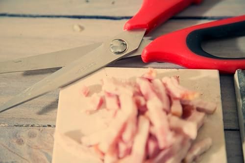 Arcos Series Prochef - Kitchen Scissors - Blade Stainless Steel 8" - Handle Polypropylene Red and Black color