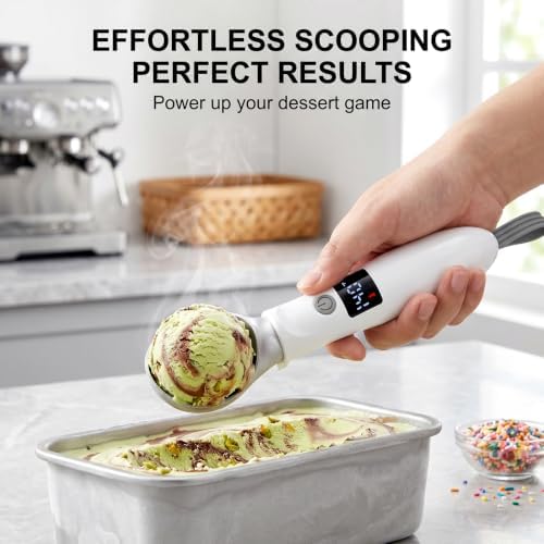 InnoMoon Rechargeable Heated Ice Cream Scoop, LED Display
