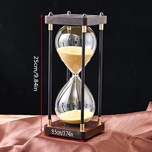 Premium Large Hourglass Sand Timer 60 Minutes, Decorative Sandglass Clock, Modern Hour Glass Timers Gift for Men & Women, Time Management Tools for Classroom Kitchen Home Office Desk Decor