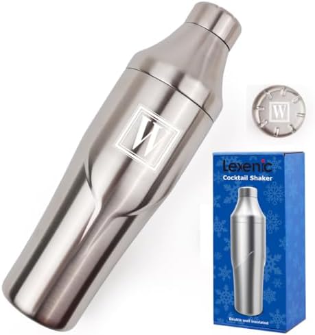 Lexenic 24oz Double Wall Vacuum Insulated Cocktail Shaker-W