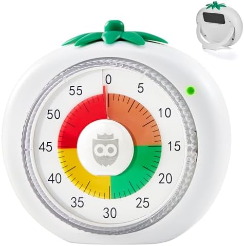 Magnetic Visual Timer, 60-Minute Countdown for Kitchen Classroom Homework