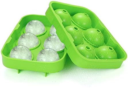 Ice Cube Tray,Silicone Ice Cube Molds for Freezer with Lid (Set of 4) - Sphere Ice Ball, Large Square, Diamond Cut & Hexagonal Shapes Ice Maker for Whiskey,Reusable and BPA Free