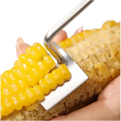 Easy Clean Corn Cob Peeler, 2025 New Corn Cob Stripper Stainless Steel Corn Shovel Corn Stripping Tool - Upgrade Fresh Corn Kernel Remover Shovel Cutter for Kitchen Household Use (2)
