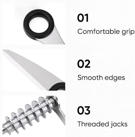 Piranha Spiral Cutter, Stainless Steel Spiral Cutter for Veggies, Kitchen Spiralizer Tool for Cucumber, Potato, Carrot and More