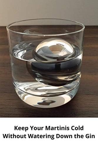 Cestari Whiskey Ball - Reusable Stainless Steel Ice Spheres - Chill Your Scotch, Vodka, Wine - Ice Cube Metal Whiskey Stones - Drink Coolers Gift - Set of 2