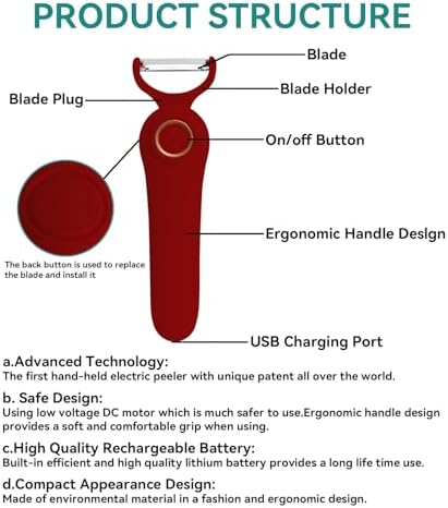 3-in-1 Electric Peeler | Auto Blade for Fruits/Vegetables