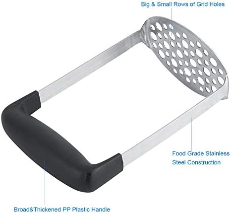 Potato Ricer, Stainless Steel Garlic Press, Food Mill for Mashed Potatoes, Garlic Paste, Fruit Puree