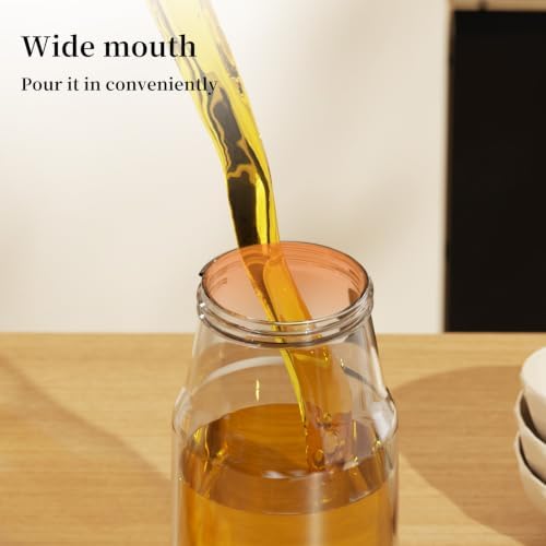 Glass Olive Oil Dispenser Bottle, 2 Pcs, 550ml