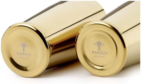 Barfly Cocktail Shaker Set with Weighted Bottom, Deluxe 18 and 28 oz, Gold