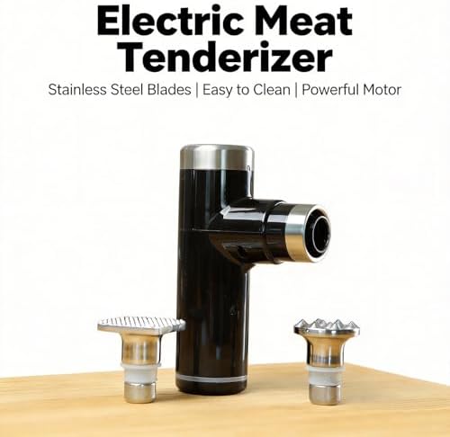 Electric Meat Tenderizer Tool,Cordless Meat Tenderizer Machine with 2 Stainless Steel Meat Mallet,Kitchen Essentials For Tenderizing Steak/Beef/Chicken Chops (brown) (N-09) (S10)