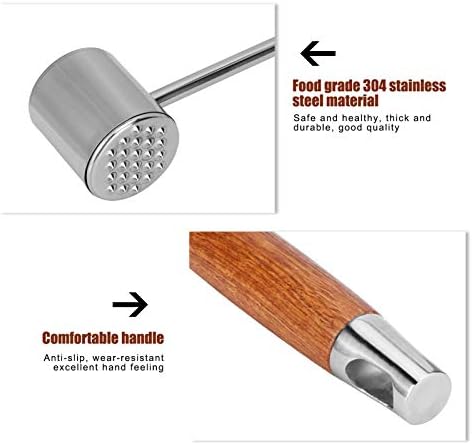 Topyond Meat Tenderizer Tool, Stainless Steel Mallet