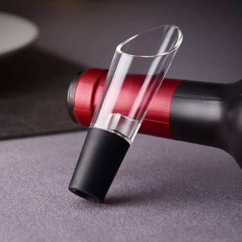 PARENCE. - Set of 2 Universal Bottle Pourers - Integrated Wine Aerator - Anti Drip Pouring Cap - Wine, Oil, Water - 9.5cm - Pack of 2