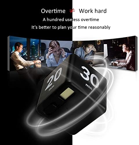 Feilifan Flip Timer, Productivity Cube Timer, 15-20-30-60 Minute Preset