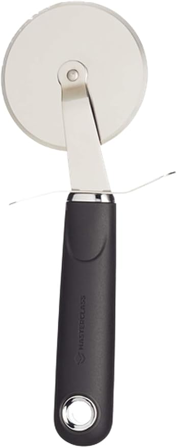 MasterClass MCSGNWPC Pizza Cutter Wheel - Pizza Slicer with Soft Grip Handle, Stainless Steel, 19.5 cm, Black