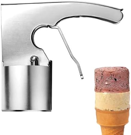 Old Time Ice Cream Scooper, Easy Release Trigger Ice Cream Sandwich Scoop for Big Volumes, Cylindrical Ice Cream Scooper, Big Volume Scoop, Old Fashion Style Scoops Nostalgic Scoops