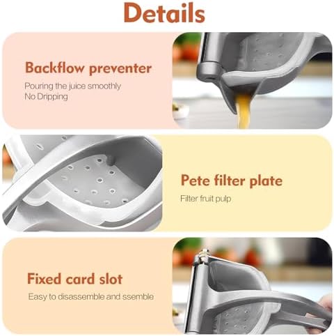 Heavy Duty Manual Fruit Juicer Press,XL Fresh Fruit Juice Extractor,2026 New Hand Press Citrus Squeezer for Lemon, Orange, Grape