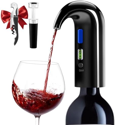 Electric Wine Aerator,Decanter,Whisky Dispenser,Pourer - Black