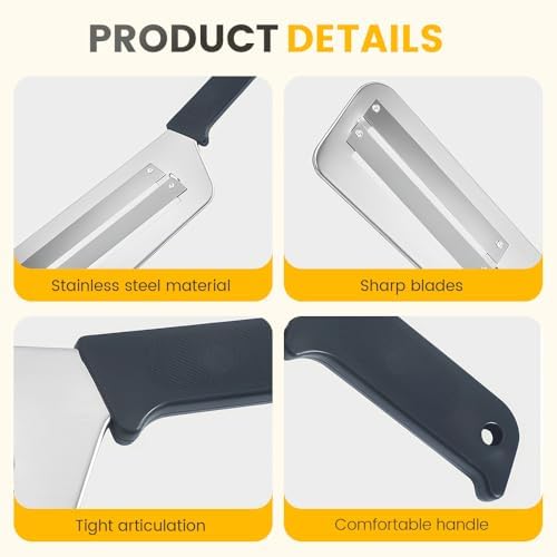 Stainless Steel Shredder Knife, Double-Layer Slicer Multifunctional Vegetable Cutter Cabbage Slicer shredder, Sharp Blades Durable Julienne Cutter, Easy to Clean Stainless Steel Grater (Red, 1pcs)