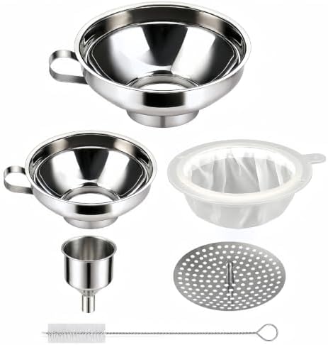 5 Pack Stainless Steel Canning Funnel for Filling Mason Jar