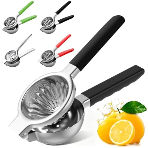 Lemon Squeezer Extra Large, Lemon Squeezer Juicer Stainless Steel, Heavy Duty Manual Citrus Juicer Hand Press, Kitchen Tools Lime Squeezer Bar Tool, Easy to Clean Metal Lemon Hand Press