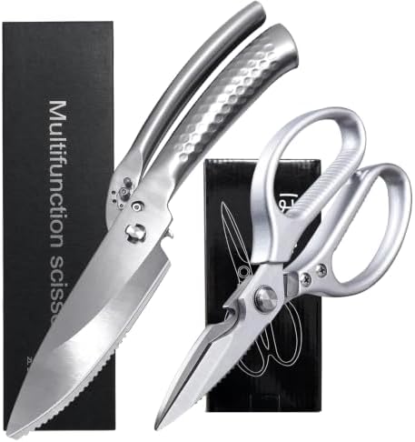 SGNEKOO Kitchen Scissors Heavy Duty 2-Pack Detachable Poultry Shears