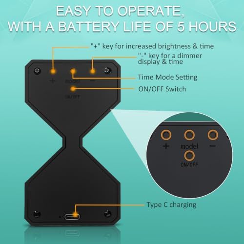 Digital Hourglass Visual Timer, LED Focus Timers