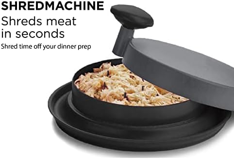 CHSSIH Meat Shredder,Chicken Shredder,Meat Shredder Tool,Meat Cutting Tool with Handle and Non-Slip Base,Replace The Bear Claw Meat Cutter,Black-Onepiece